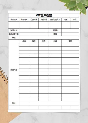 VIT客户档案