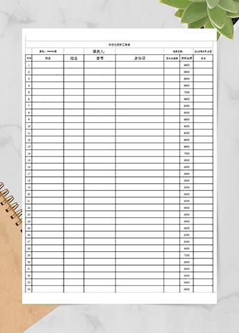 农信社贷款汇总表