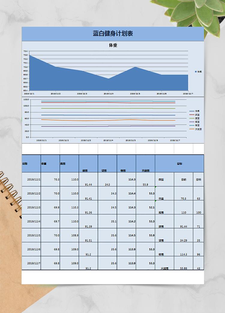 蓝白健身计划表