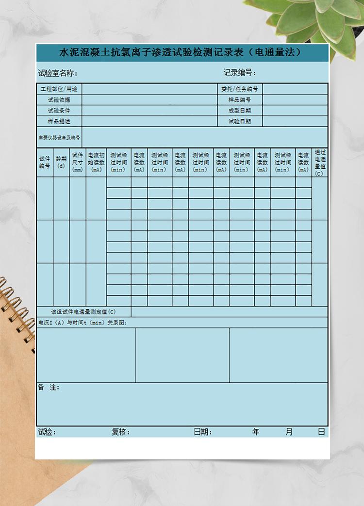 混凝土抗氧离子渗透试验表