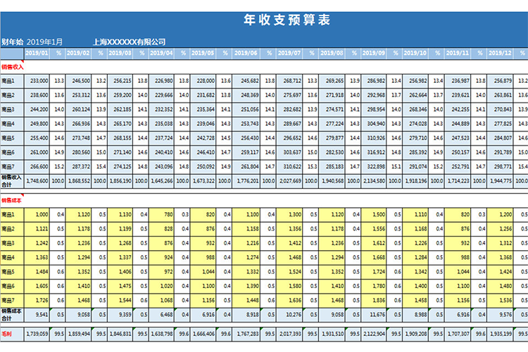 年收支预算表-1