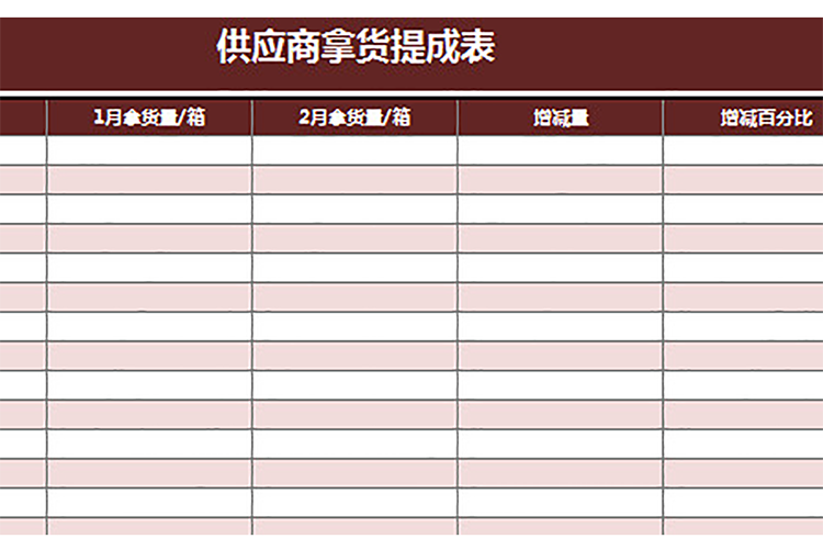 供应商拿货提成表-1