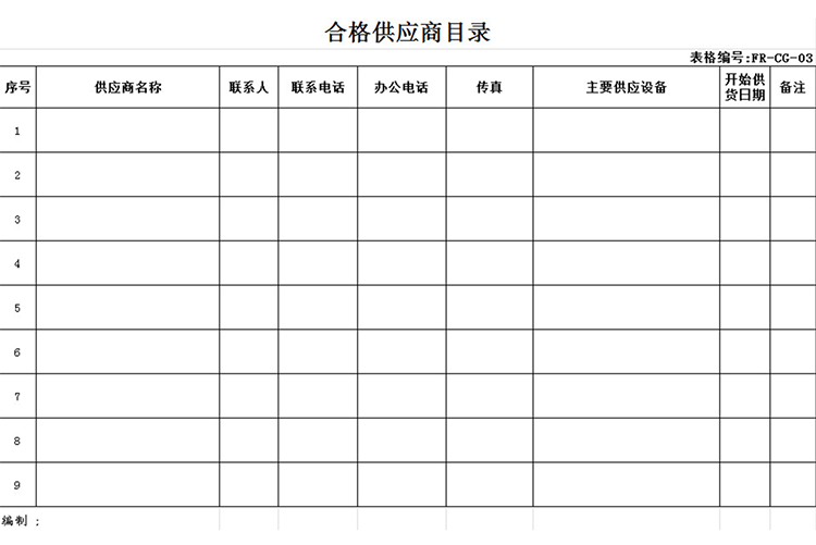 合格供应商名录-1