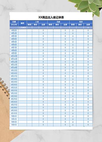 商品出入库记录表