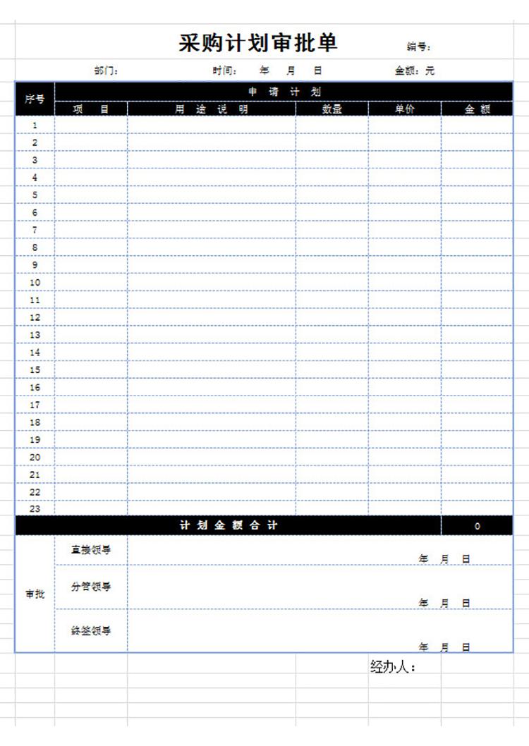 采购计划审批单-1