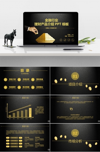 金融行业产品介绍PPT模板