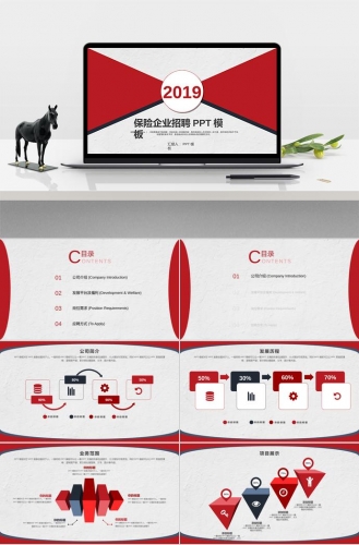 2019年保险企业招聘PPT模板