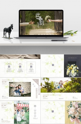 执子之手七夕情人节婚礼策划PPT模板