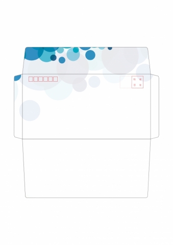 简约渐变色气泡信封