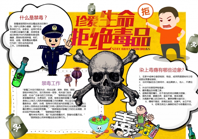 跟警察叔叔学习禁毒知识吧