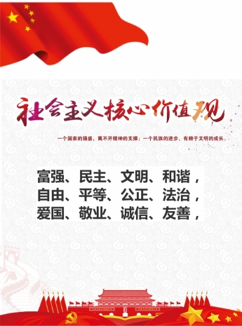 社会主义价值观宣传海报