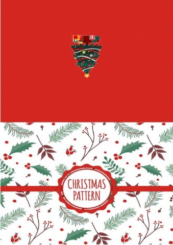 精美卡通植物主题圣诞贺卡