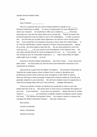 2019简洁通用邀请函英文版