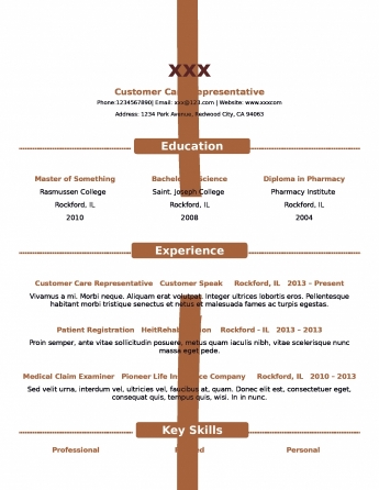 黄色英文通用简历模板