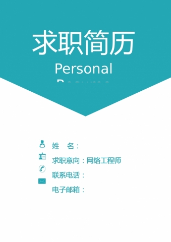 绿色大气VPN网络工程师简历模板