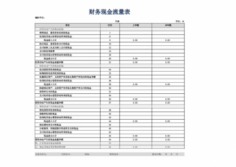 财务现金流量表Excel模板