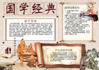 国学经典诸子百家名句手抄报wps