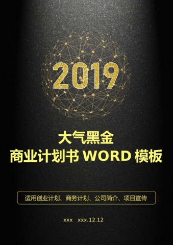 大气黑金商业计划书