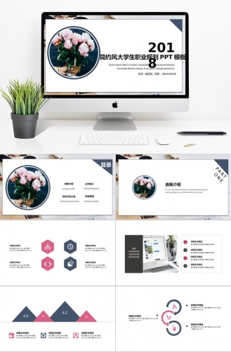 简约风大学生职业生涯规划模板