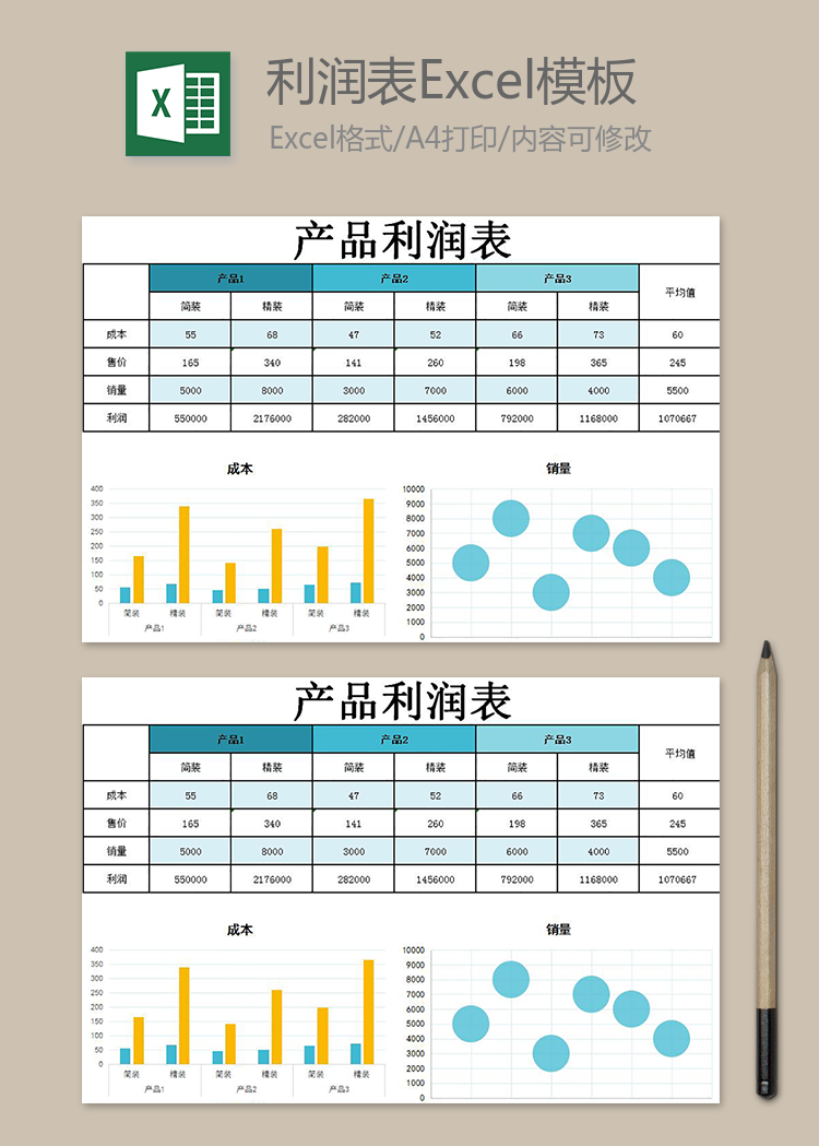 产品利润表