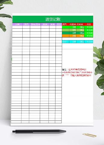 企业公司进货记账