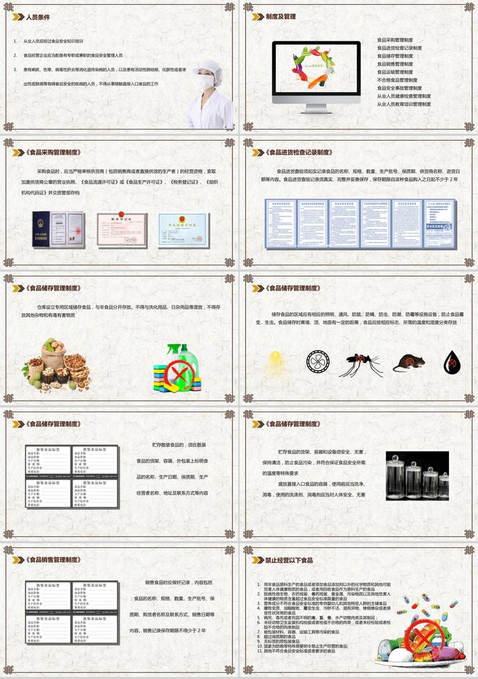 浅色简洁风食品安全知识培训PPT模板-2