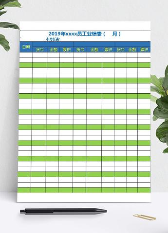 服装行业员工工资表模板