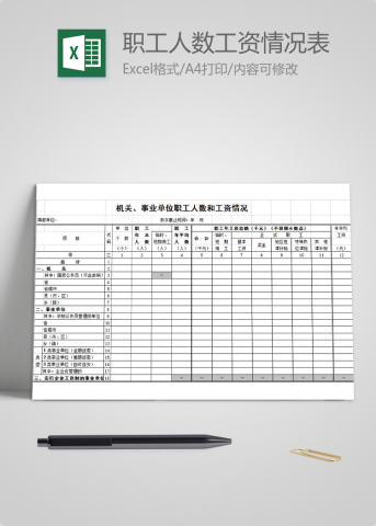 机关事业单位职工人数和工资情况