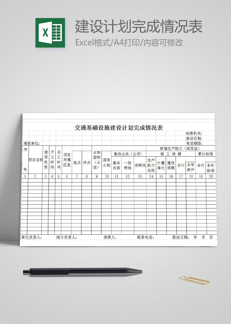 交通基础设施建设计划完成情况表