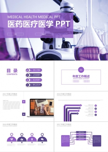 化学实验医药医疗医学实验PPT模板