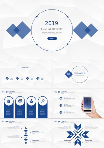 简洁大气英文版年终述职汇报总结PPT模板