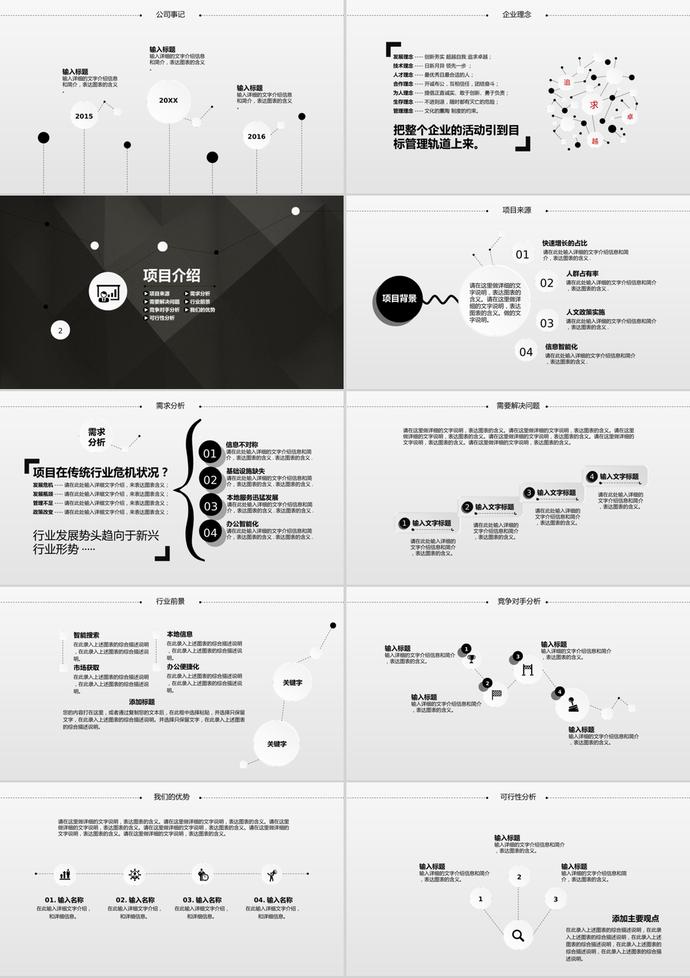 黑金2019商业融资计划书PPT模板-1