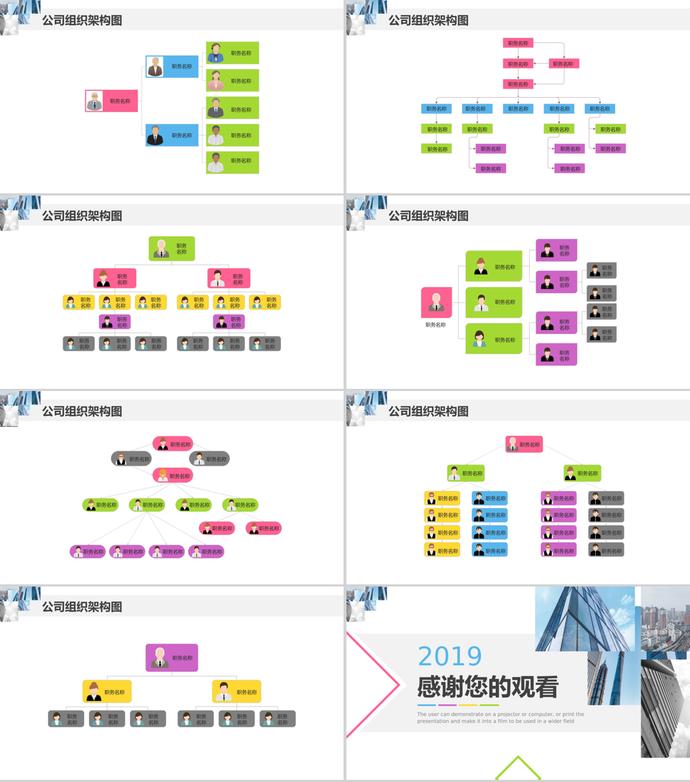 工作组织架构图PPT模板-2