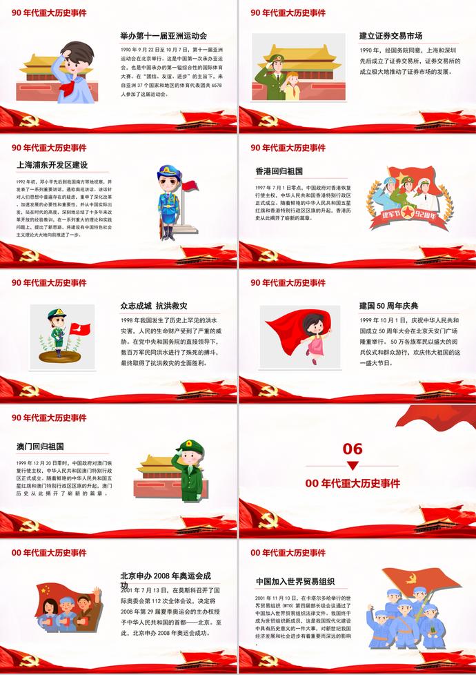 庆祝新中国成立70周年主题PPT模板-3