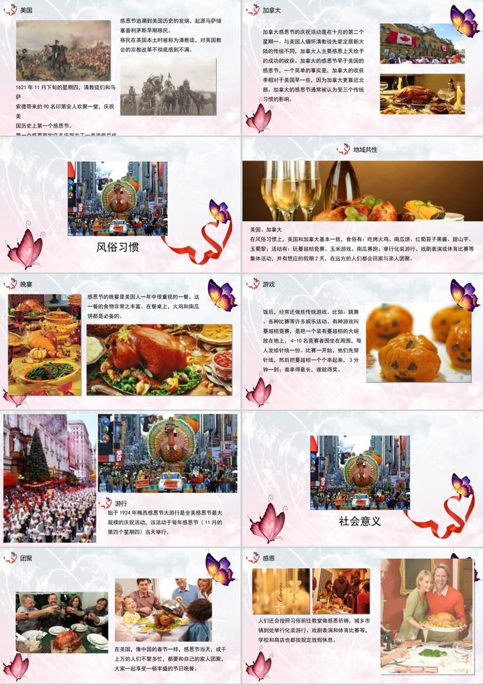 西方传统节日感恩节主题ppt模板-1