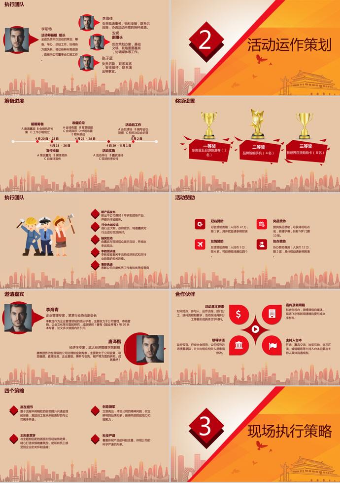 橙色劳动节活动主题策划方案PPT模板-1