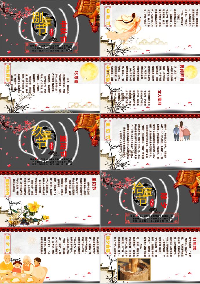 中国文化之传统节日详细介绍ppt模板-3
