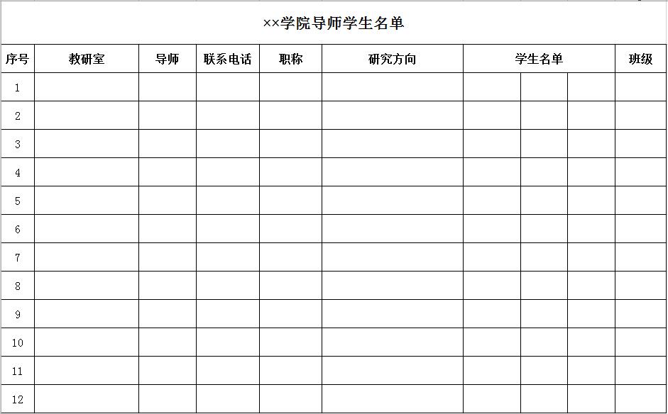 学院导师学生名单