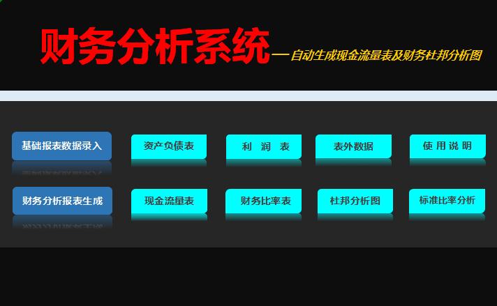 财务分析系统excel表格模板
