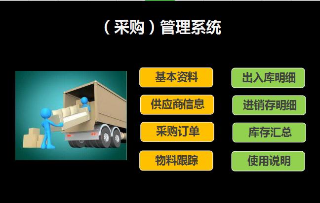 采购管理系统excel表模板