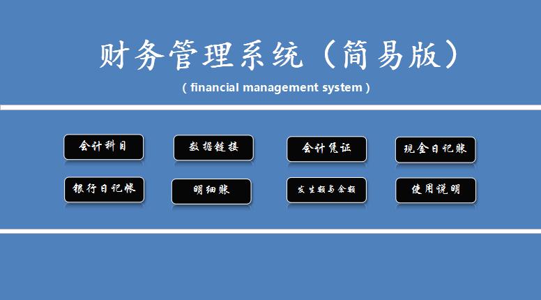 财务管理系统excel表格模板