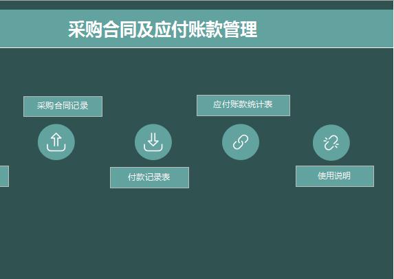 采购合同及应付账款管理excel模板