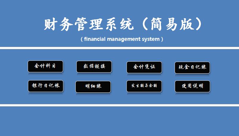 财务管理系统excel表格模板