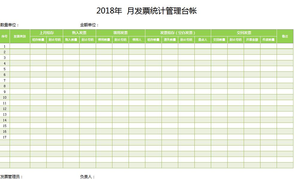 发票统计管理台账模板