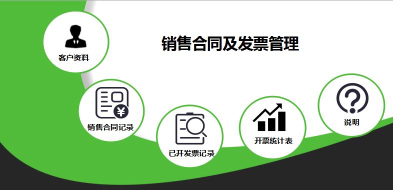 苔藓绿销售合同管理系统excel表格模板