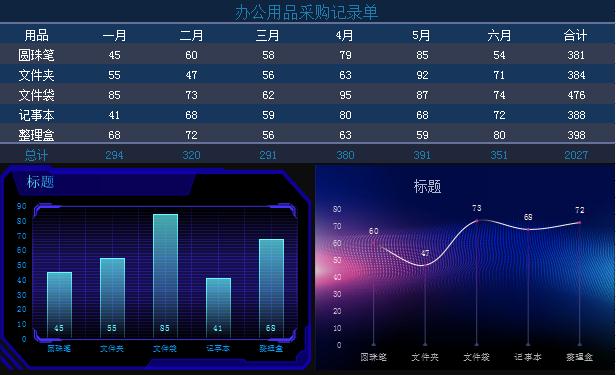 自动生成采购记录单excel模板