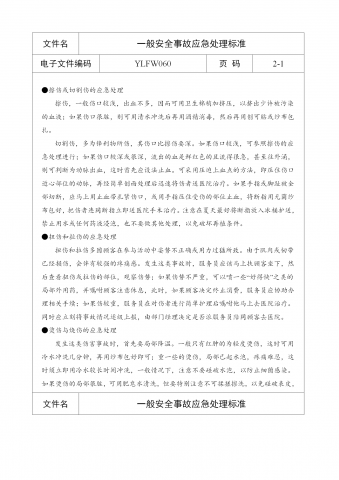 酒店一般安全事故应急处理标准