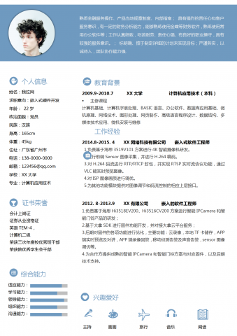 嵌入式硬件开发求职简历