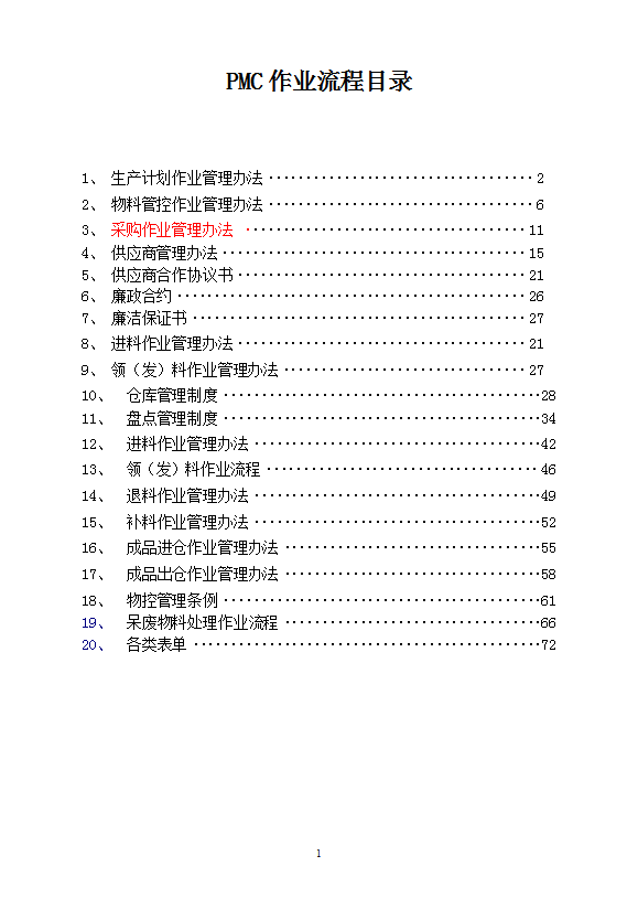 PMC作业流程培训教材word模板