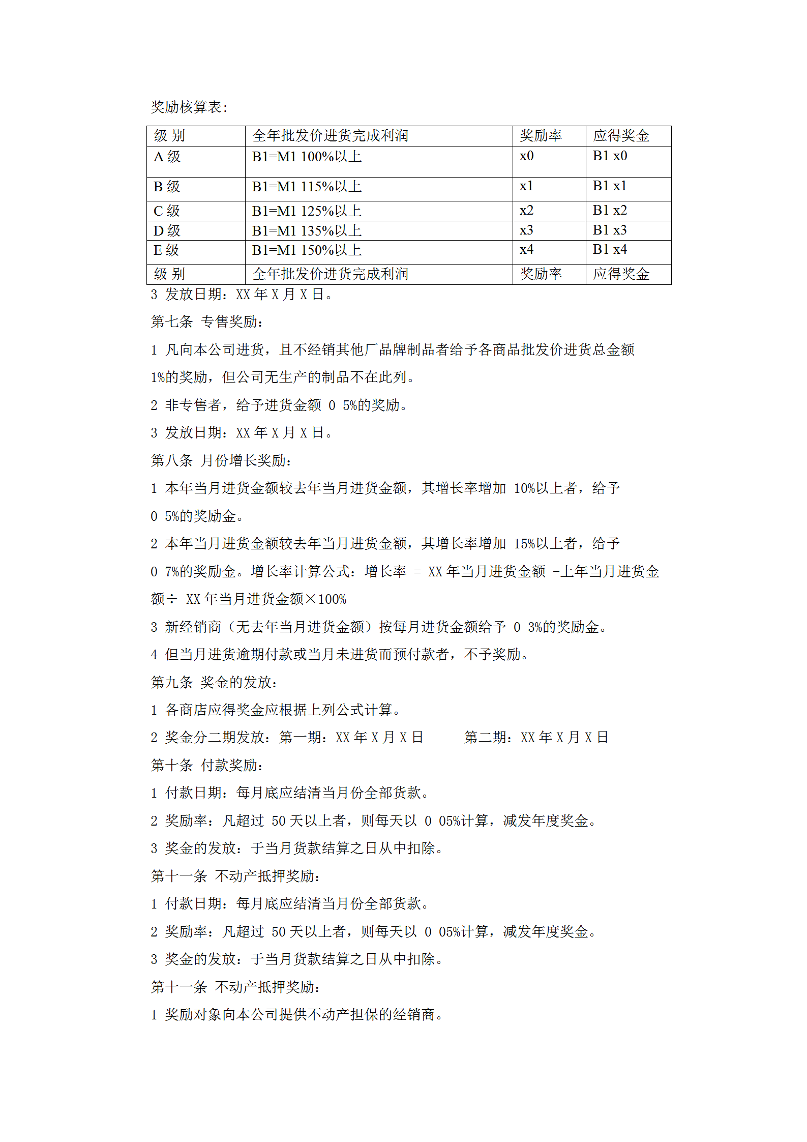 经销商年终奖励办法word模板-2